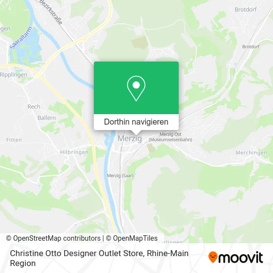 Christine Otto Designer Outlet Store Karte