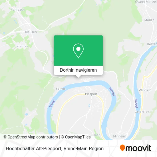 Hochbehälter Alt-Piesport Karte