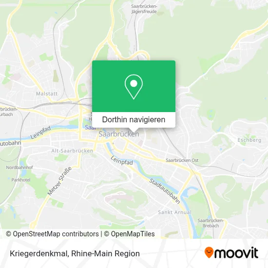 Kriegerdenkmal Karte