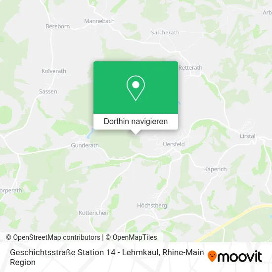 Geschichtsstraße Station 14 - Lehmkaul Karte