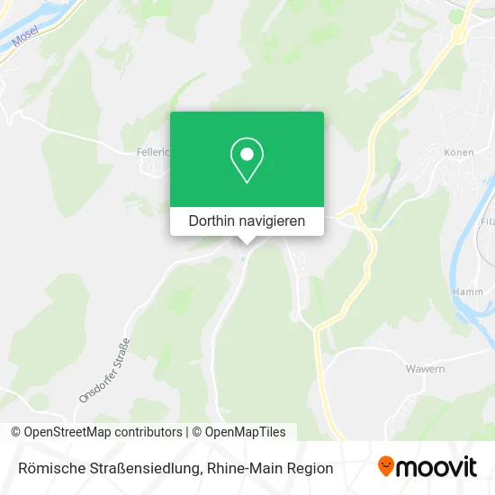 Römische Straßensiedlung Karte