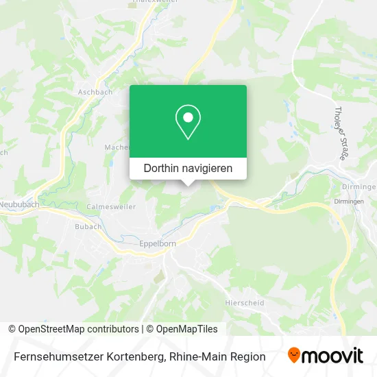 Fernsehumsetzer Kortenberg Karte