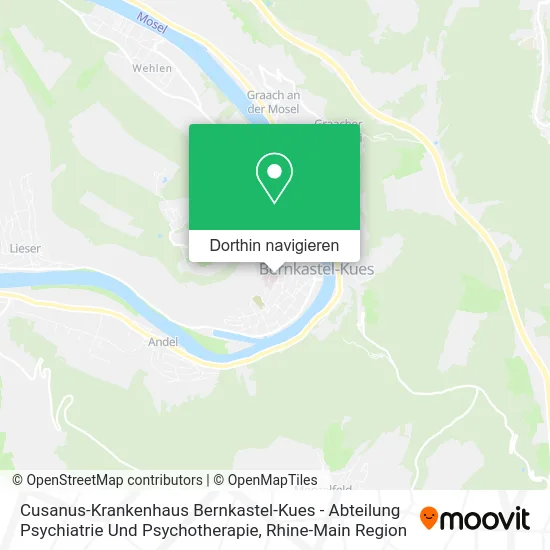 Cusanus-Krankenhaus Bernkastel-Kues - Abteilung Psychiatrie Und Psychotherapie Karte