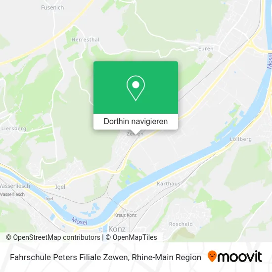 Fahrschule Peters Filiale Zewen Karte