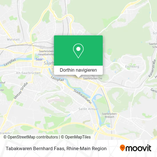 Tabakwaren Bernhard Faas Karte