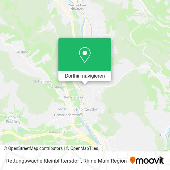 Rettungswache Kleinblittersdorf Karte