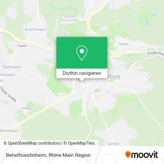 Behelfswohnheim Karte