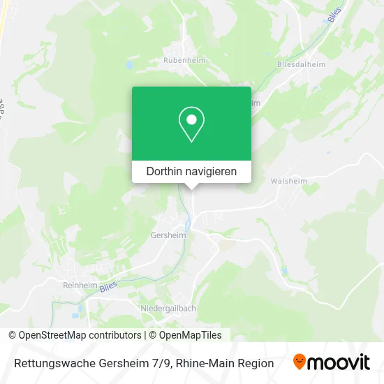 Rettungswache Gersheim 7/9 Karte