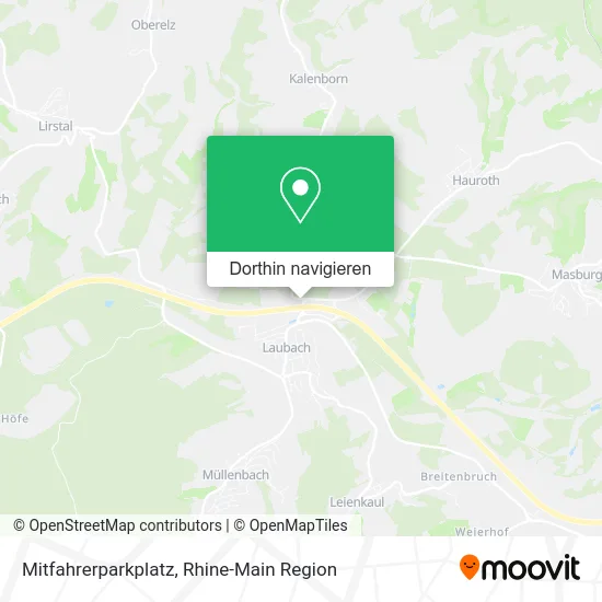 Mitfahrerparkplatz Karte