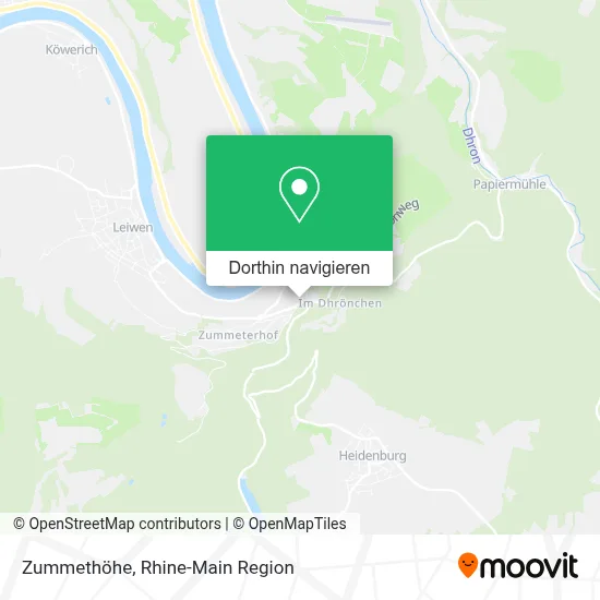 Zummethöhe Karte