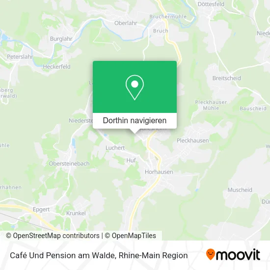Café Und Pension am Walde Karte