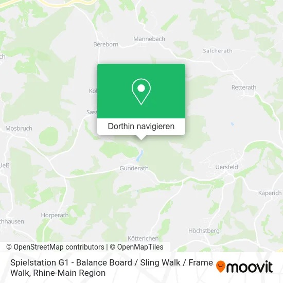 Spielstation G1 - Balance Board / Sling Walk / Frame Walk Karte