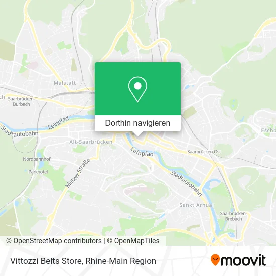 Vittozzi Belts Store Karte