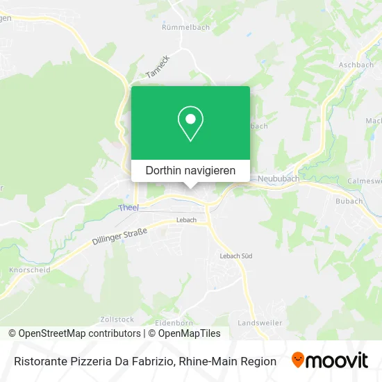 Ristorante Pizzeria Da Fabrizio Karte