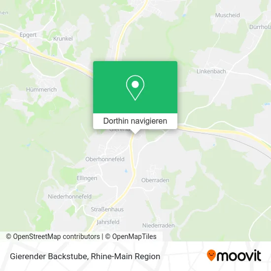 Gierender Backstube Karte