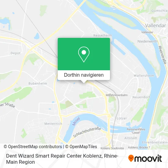 Dent Wizard Smart Repair Center Koblenz Karte