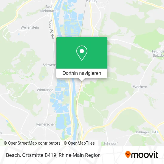 Besch, Ortsmitte B419 Karte