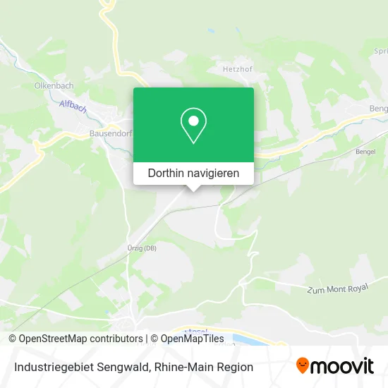 Industriegebiet Sengwald Karte