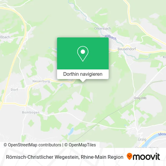 Römisch-Christlicher Wegestein Karte