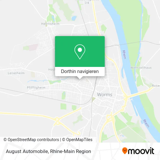 August Automobile Karte