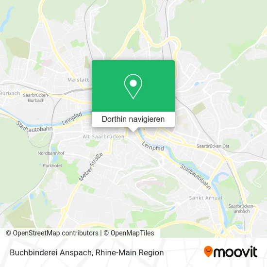 Buchbinderei Anspach Karte