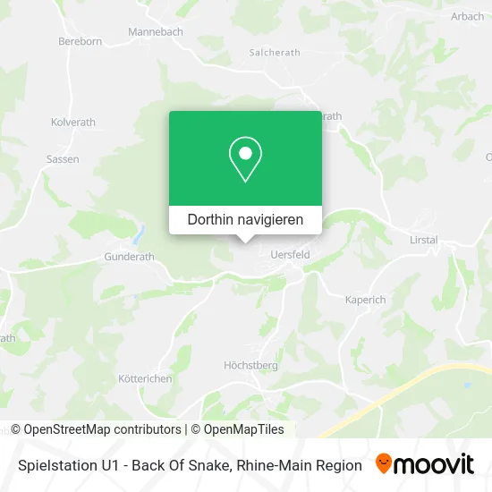 Spielstation U1 - Back Of Snake Karte