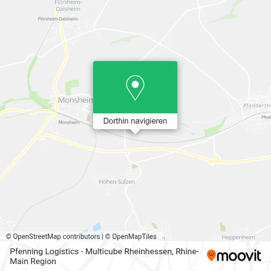 Pfenning Logistics - Multicube Rheinhessen Karte