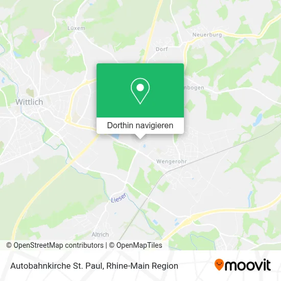 Autobahnkirche St. Paul Karte