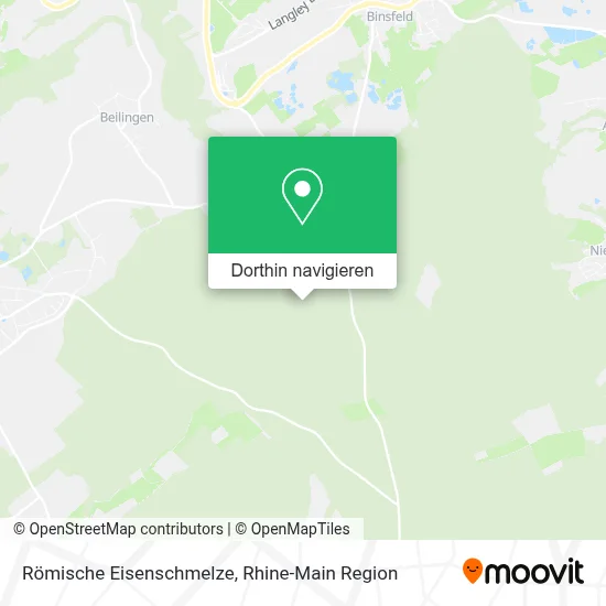 Römische Eisenschmelze Karte