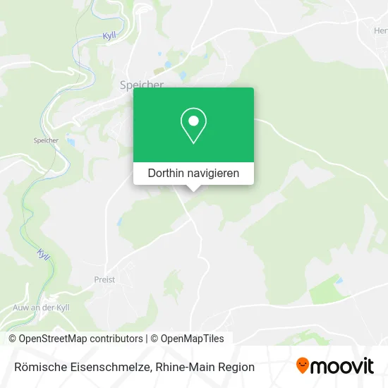 Römische Eisenschmelze Karte