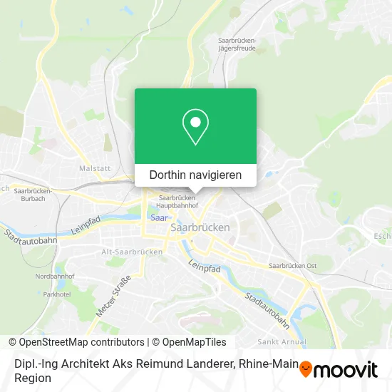 Dipl.-Ing Architekt Aks Reimund Landerer Karte