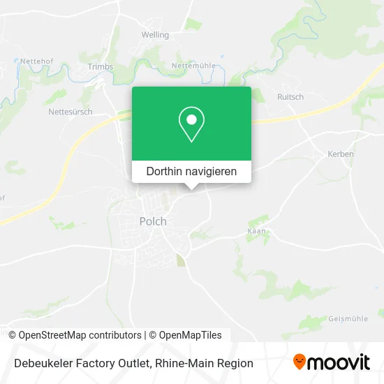 Debeukeler Factory Outlet Karte
