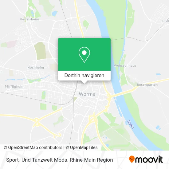 Sport- Und Tanzwelt Moda Karte