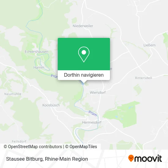 Stausee Bitburg Karte