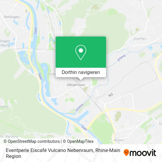 Eventperle Eiscafé Vulcano Nebenraum Karte