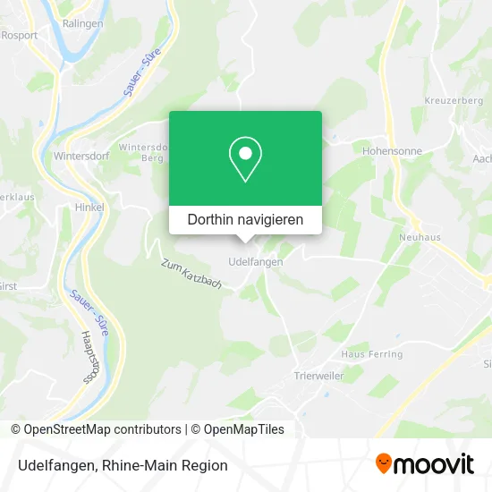 Udelfangen Karte
