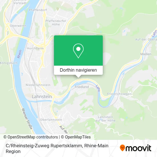 C / Rheinsteig-Zuweg Rupertsklamm Karte