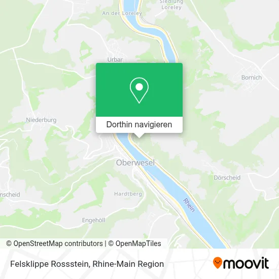 Felsklippe Rossstein Karte