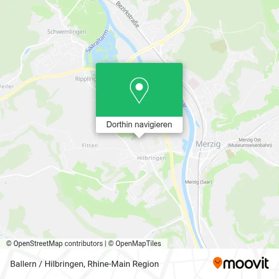 Ballern / Hilbringen Karte