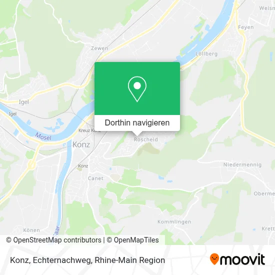 Konz, Echternachweg Karte