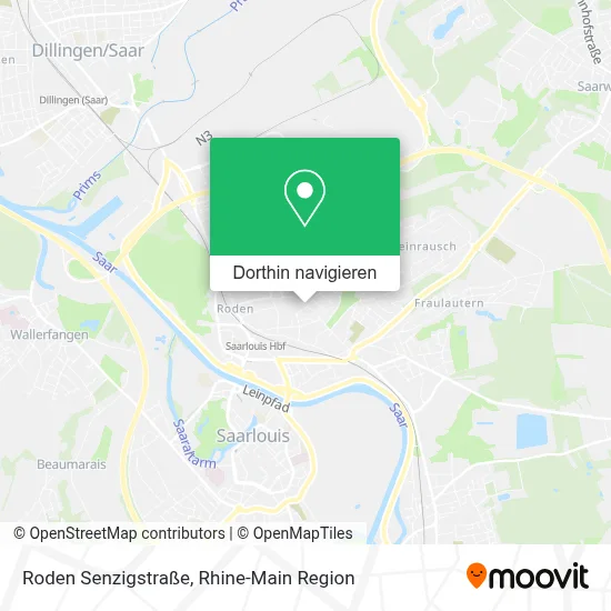 Roden Senzigstraße Karte