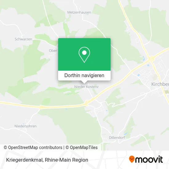 Kriegerdenkmal Karte