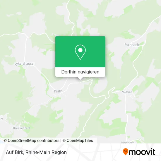 Auf Birk Karte
