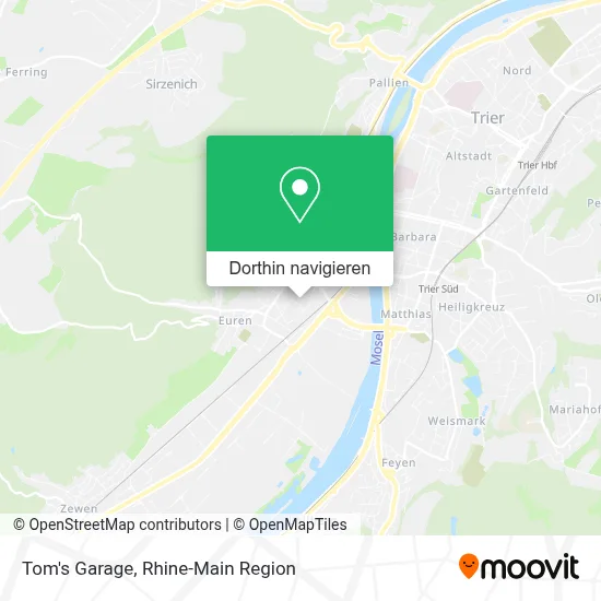 Tom's Garage Karte