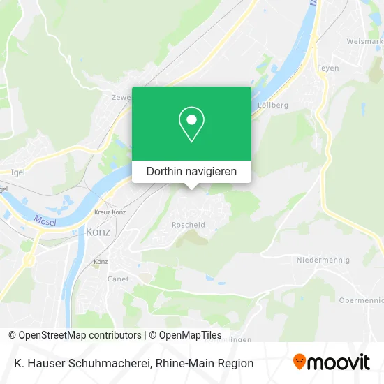 K. Hauser Schuhmacherei Karte