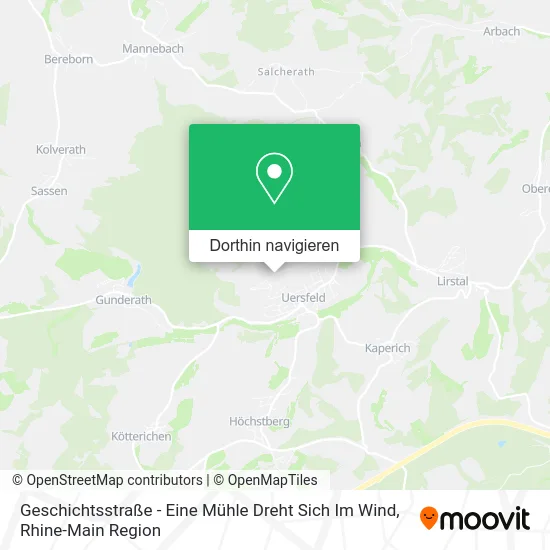 Geschichtsstraße - Eine Mühle Dreht Sich Im Wind Karte