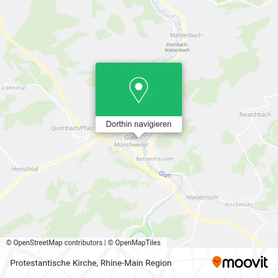 Protestantische Kirche Karte