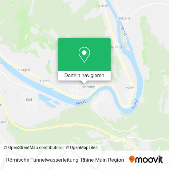 Römische Tunnelwasserleitung Karte