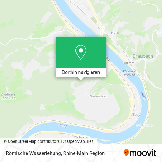 Römische Wasserleitung Karte