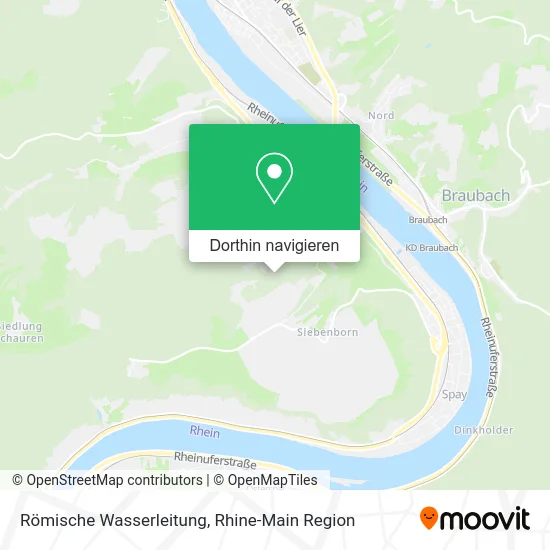 Römische Wasserleitung Karte